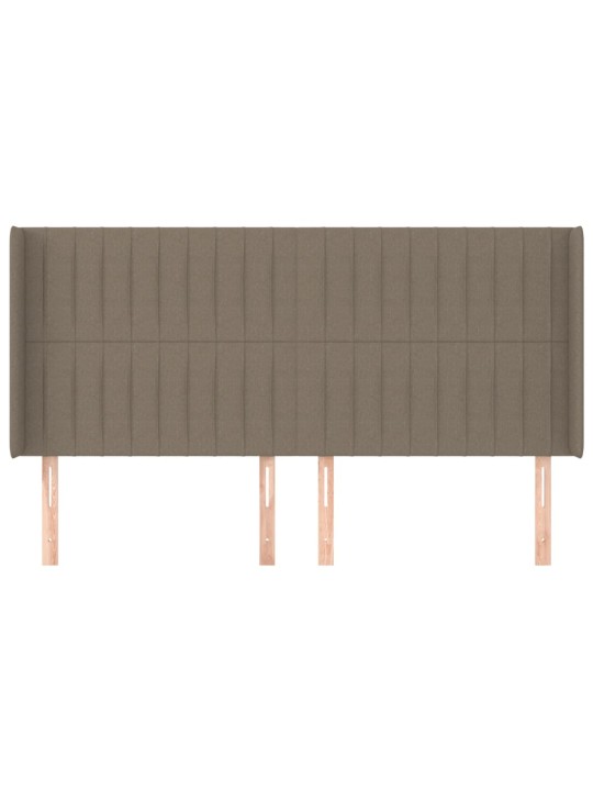 Čelo postele typu ušák taupe 183x16x118/128 cm textil