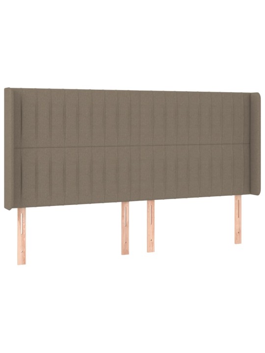 Čelo postele typu ušák taupe 203x16x118/128 cm textil