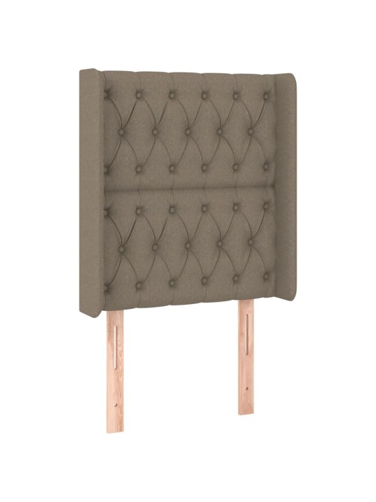 Čelo postele typu ušák taupe 83x16x118/128 cm textil