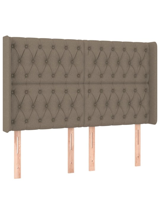 Čelo postele typu ušák taupe 147x16x118/128 cm textil
