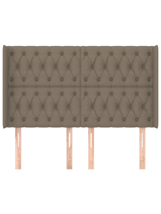 Čelo postele typu ušák taupe 147x16x118/128 cm textil
