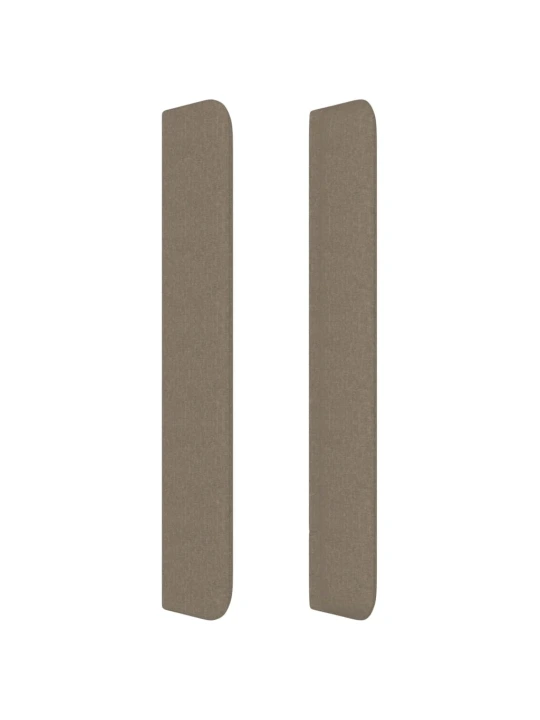 Čelo postele typu ušák taupe 163x16x118/128 cm textil