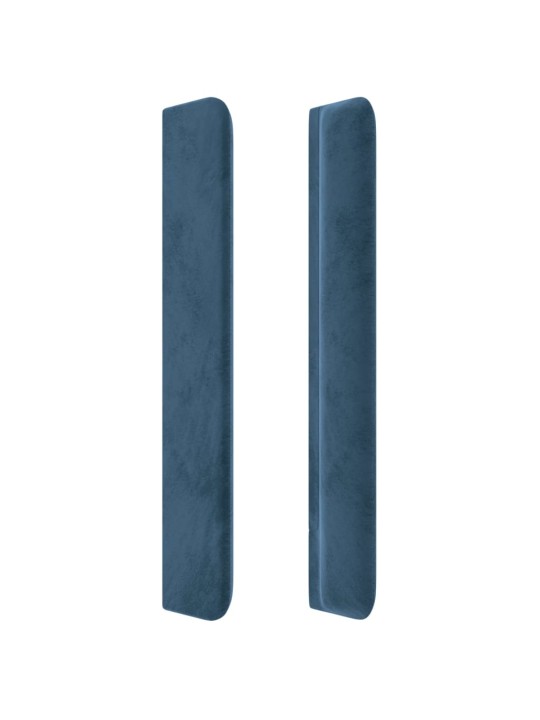 Čelo postele typu ušák tmavě modrá 93x16x118/128 cm samet