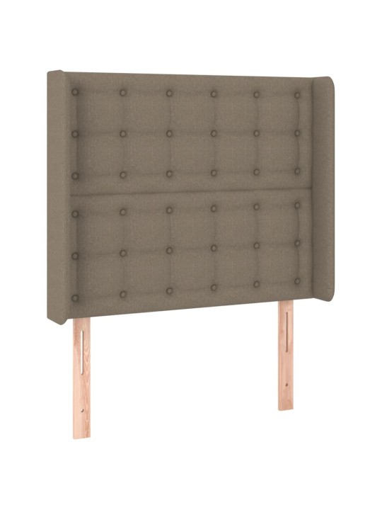 Čelo postele typu ušák taupe 93x16x118/128 cm textil