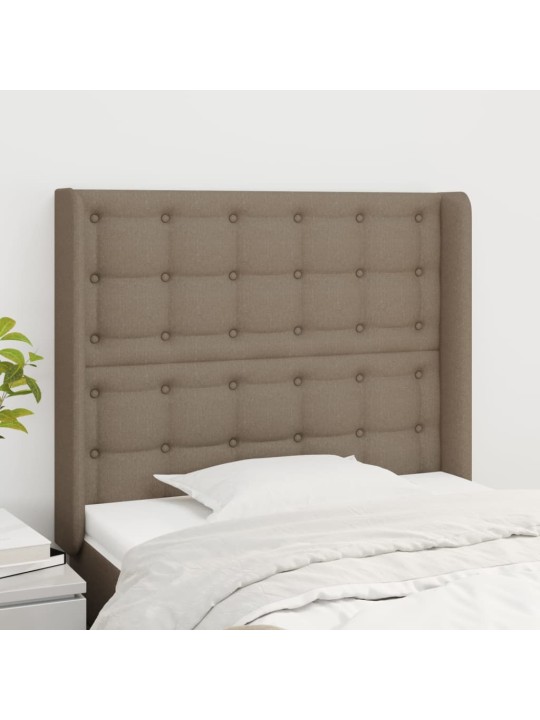 Čelo postele typu ušák taupe 93x16x118/128 cm textil