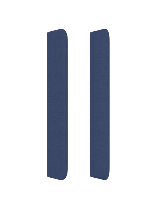 Čelo postele typu ušák modré 93x16x118/128 cm textil