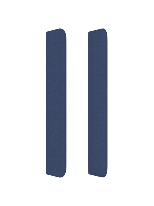 Čelo postele typu ušák modré 147x16x118/128 cm textil
