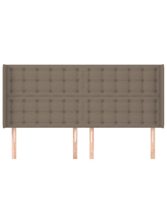 Čelo postele typu ušák taupe 183x16x118/128 cm textil