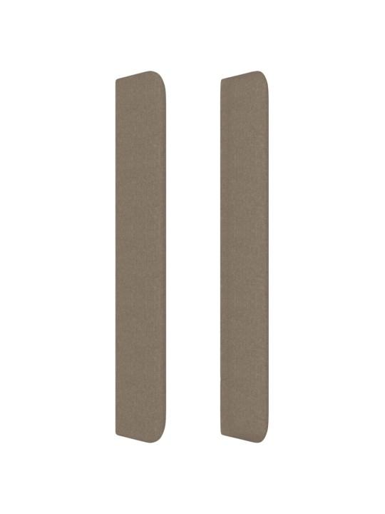 Čelo postele typu ušák taupe 183x16x118/128 cm textil
