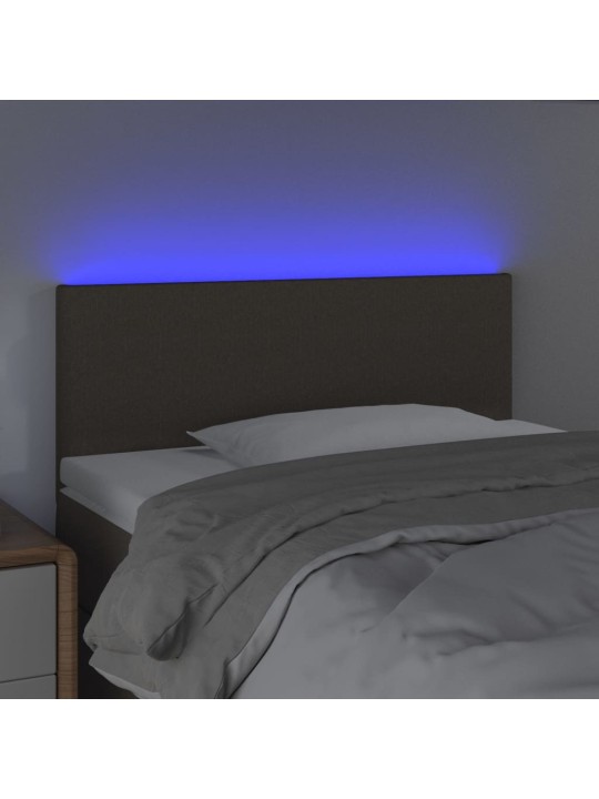 Čelo postele s LED taupe 90x5x78/88 cm textil