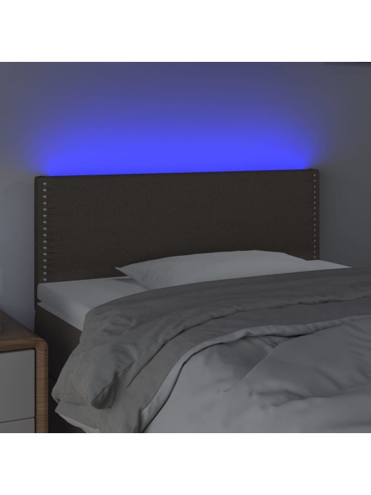 Čelo postele s LED taupe 100x5x78/88 cm textil