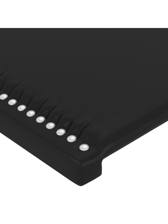 Čelo postele s LED černé 100x5x78/88 cm umělá kůže
