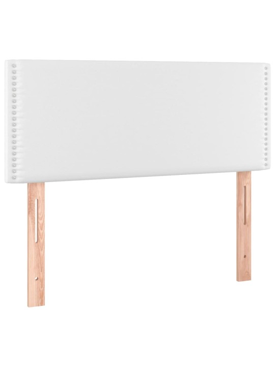 Čelo postele s LED bílé 100x5x78/88 cm umělá kůže