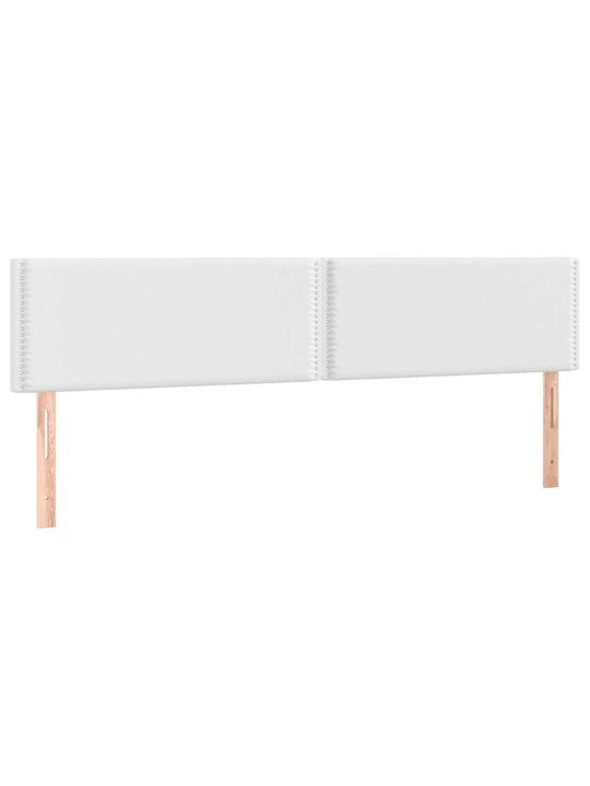 Čelo postele s LED bílé 200x5x78/88 cm umělá kůže