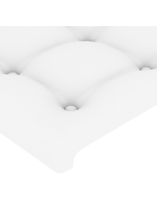 Čelo postele s LED bílé 144x5x78/88 cm umělá kůže