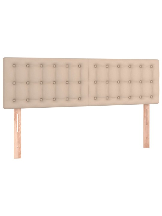 Čelo postele s LED cappuccino 144x5x78/88 cm umělá kůže