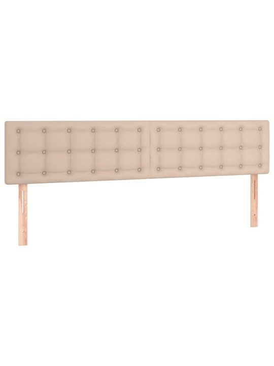 Čelo postele s led cappuccino 180x5x78/88 cm umělá kůže