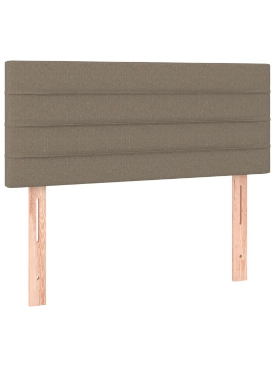 Čelo postele s LED taupe 80 x 5 x 78/88 cm textil