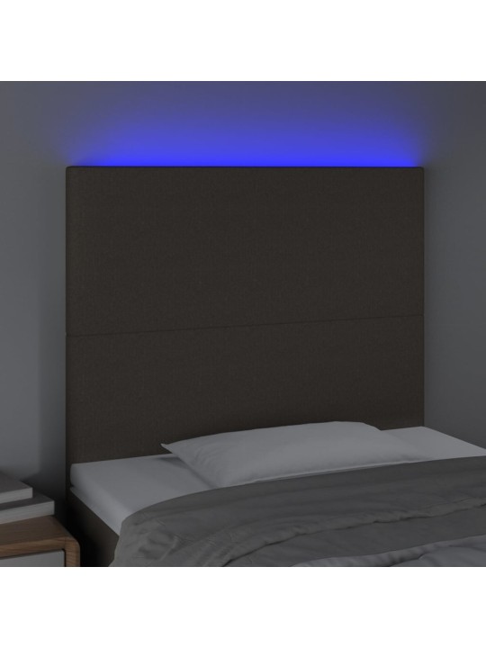 Čelo postele s LED taupe 80x5x118/128 cm textil