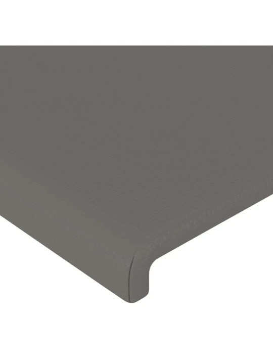 Čelo postele s LED šedé 100x5x118/128 cm umělá kůže