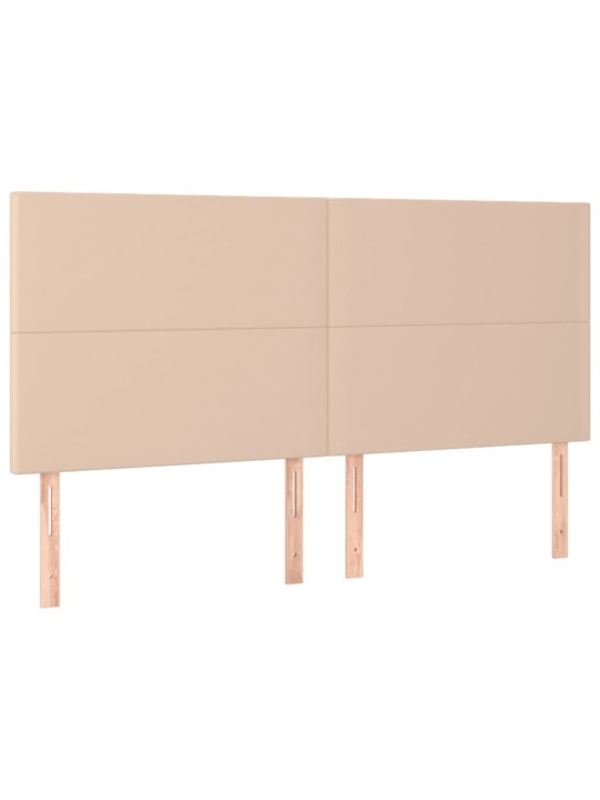 Čelo postele s led cappuccino 160x5x118/128 cm umělá kůže