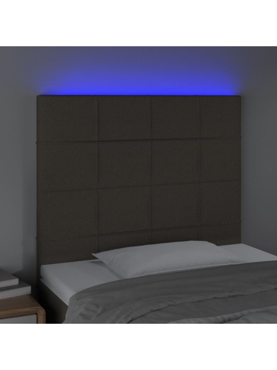 Čelo postele s led taupe 80x5x118/128 cm textil