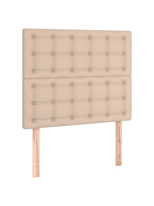 Čelo postele s led cappuccino 90x5x118/128 cm umělá kůže