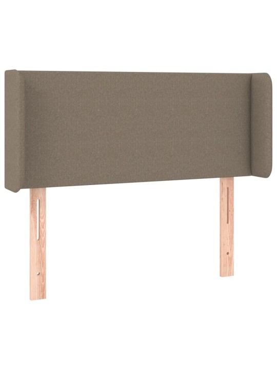 Čelo postele s LED taupe 103 x 16 x 78/88 cm textil