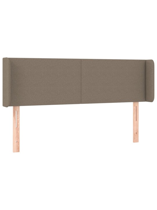 Čelo postele s LED taupe 147 x 16 x 78/88 cm textil