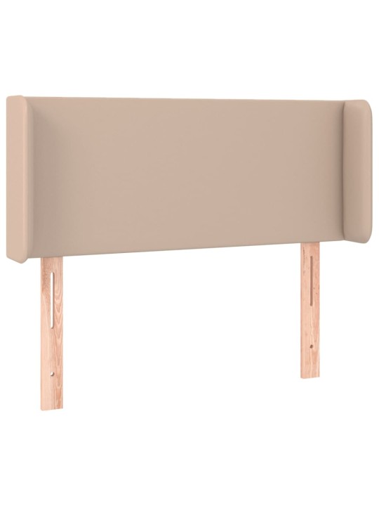 Čelo postele s LED cappuccino 103 x 16 x 78/88 cm umělá kůže