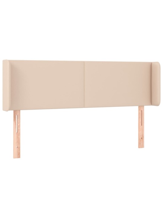 Čelo postele s led cappuccino 147 x 16 x 78/88 cm umělá kůže
