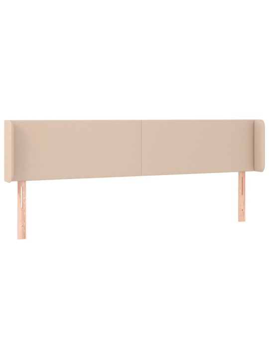 Čelo postele s led cappuccino 183 x 16 x 78/88 cm umělá kůže
