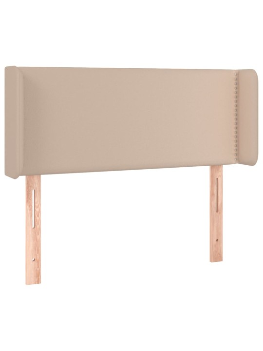 Čelo postele s LED cappuccino 83 x 16 x 78/88 cm umělá kůže