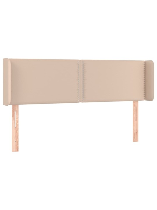 Čelo postele s LED cappuccino 147 x 16 x 78/88 cm umělá kůže