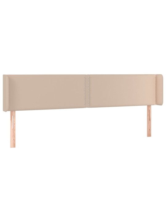 Čelo postele s LED cappuccino 203 x 16 x 78/88 cm umělá kůže
