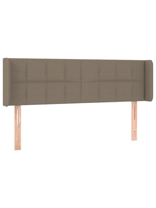 Čelo postele s LED taupe 147 x 16 x 78/88 cm textil