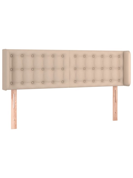 Čelo postele s led cappuccino 147 x 16 x 78/88 cm umělá kůže