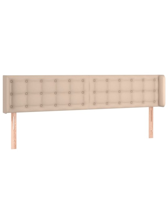 Čelo postele s led cappuccino 163 x 16 x 78/88 cm umělá kůže