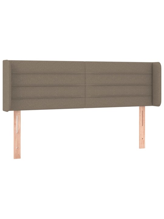 Čelo postele s LED taupe 147 x 16 x 78/88 cm textil