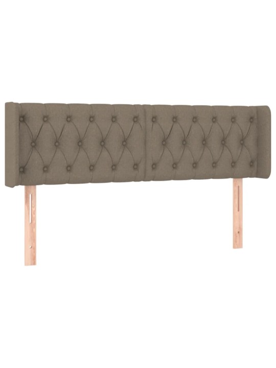 Čelo postele s LED taupe 147 x 16 x 78/88 cm textil