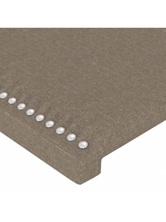 Čelo postele s LED taupe 103 x 16 x 118/128 cm textil