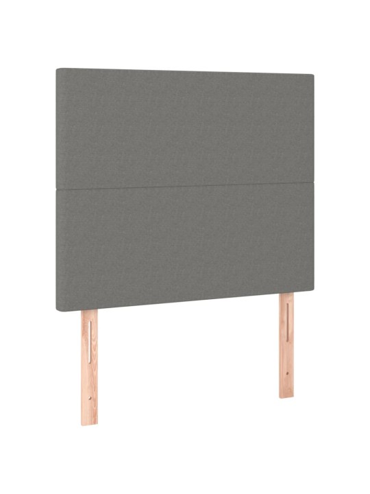 Box spring postel s matrací tmavě šedá 90x200 cm textil