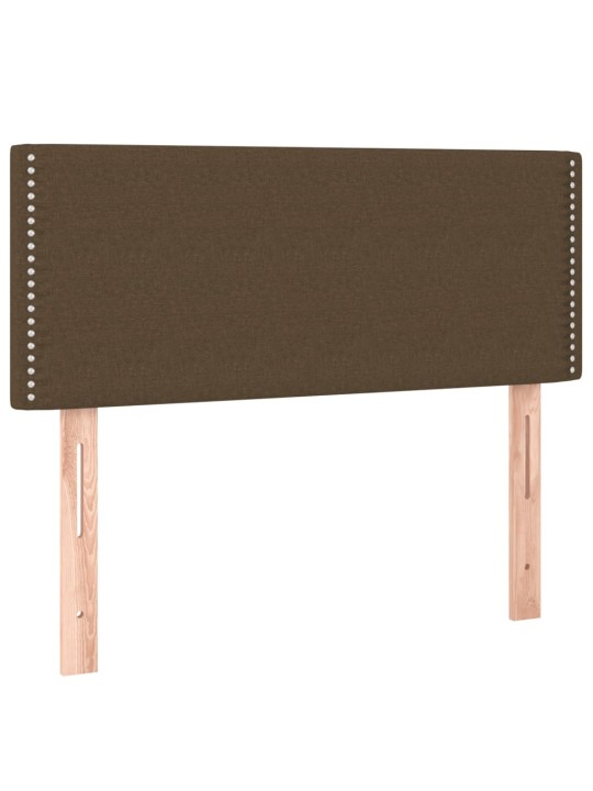 Box spring postel s matrací tmavě hnědá 80x200 cm textil