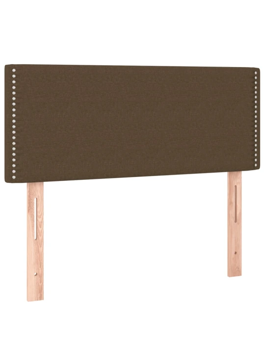 Box spring postel s matrací tmavě hnědá 80x200 cm textil