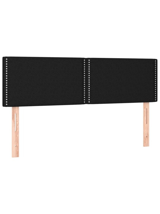 Box spring postel s matrací černá 140 x 190 cm textil