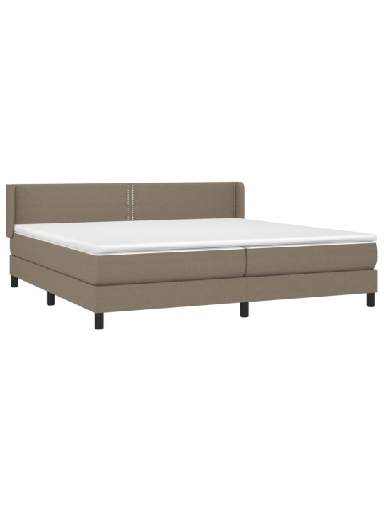 Box spring postel s matrací taupe 200x200 cm textil
