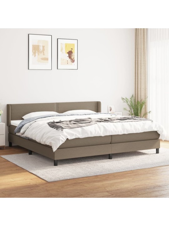 Box spring postel s matrací taupe 200x200 cm textil