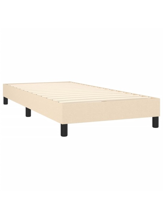 Box spring postel s matrací krémová 100 x 200 cm textil