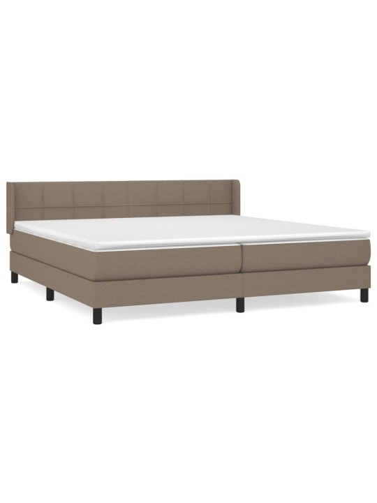Box spring postel s matrací taupe 200x200 cm textil