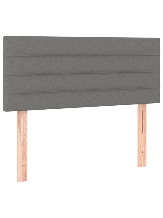Box spring postel s matrací tmavě šedá 90x200 cm textil